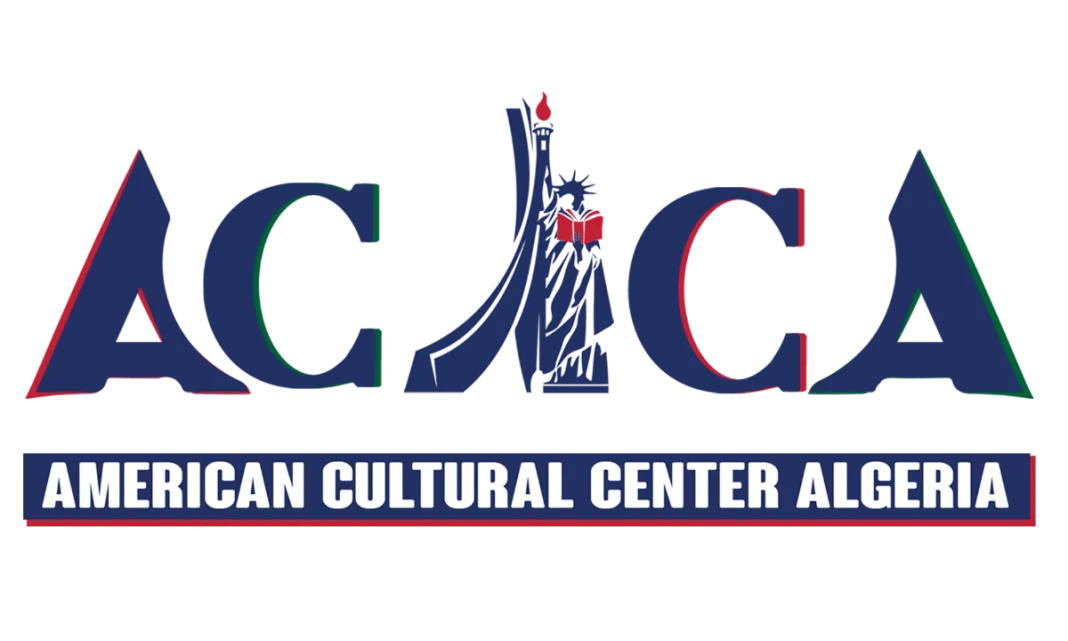 Logo du Centre culturel américain d'Alger avec le texte ACAC.