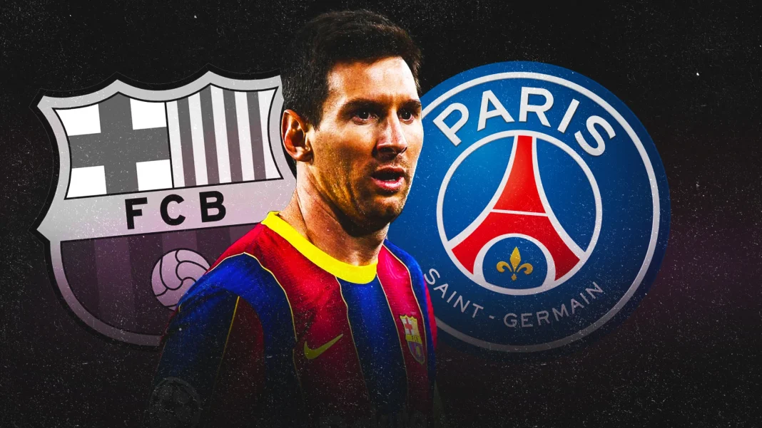 Coup de tonnerre au PSG ! La grande décision de Lionel Messi Lionel Messi en maillot FC Barcelone et Paris Saint-Germain.