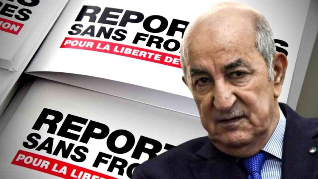 Embrouille ! Tebboune refoule le classement de RSF sur la liberté de presse en Algérie Homme âgé avec documents de presse sur la liberté de presse en Algérie.