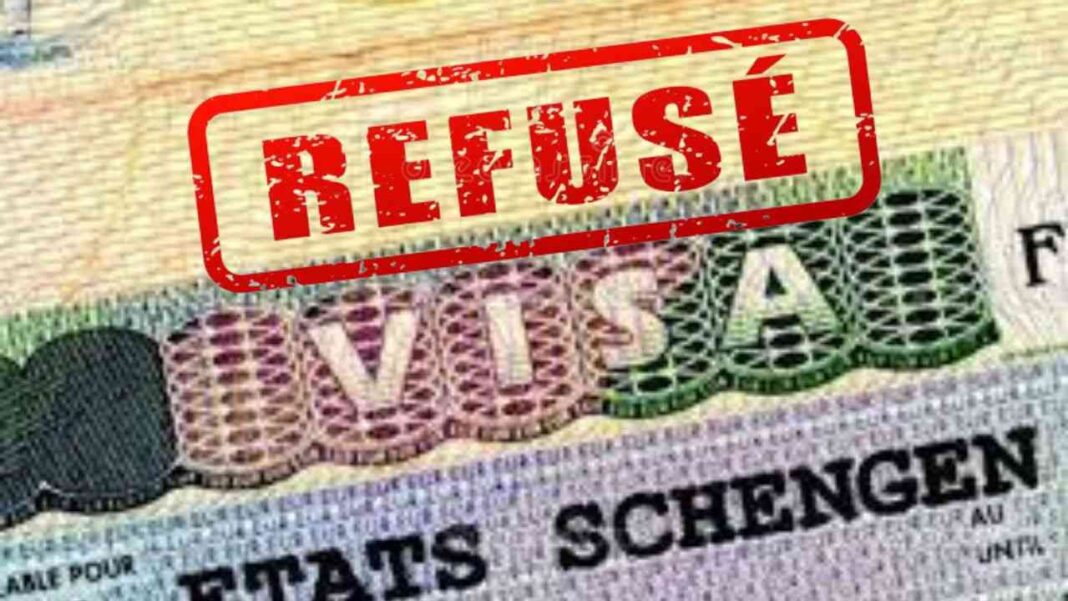 Refus de visa Schengen Visa Schengen refusé avec stamp rouge