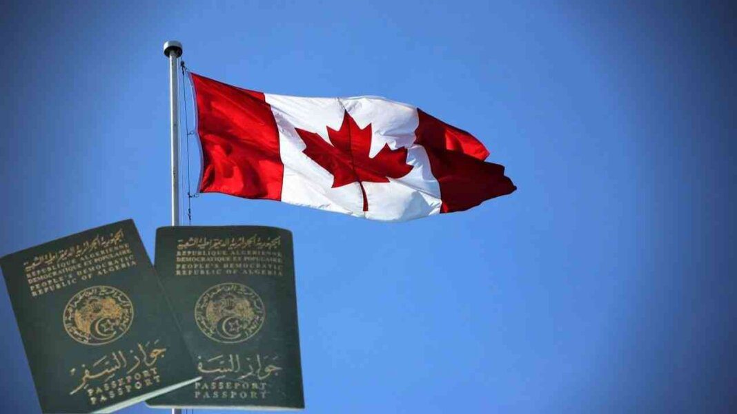 Incroyable : Elle taxe l’Algérie d’Afghanistan pour obtenir le statut de réfugiée Drapeau du Canada flottant dans le ciel bleu clair.