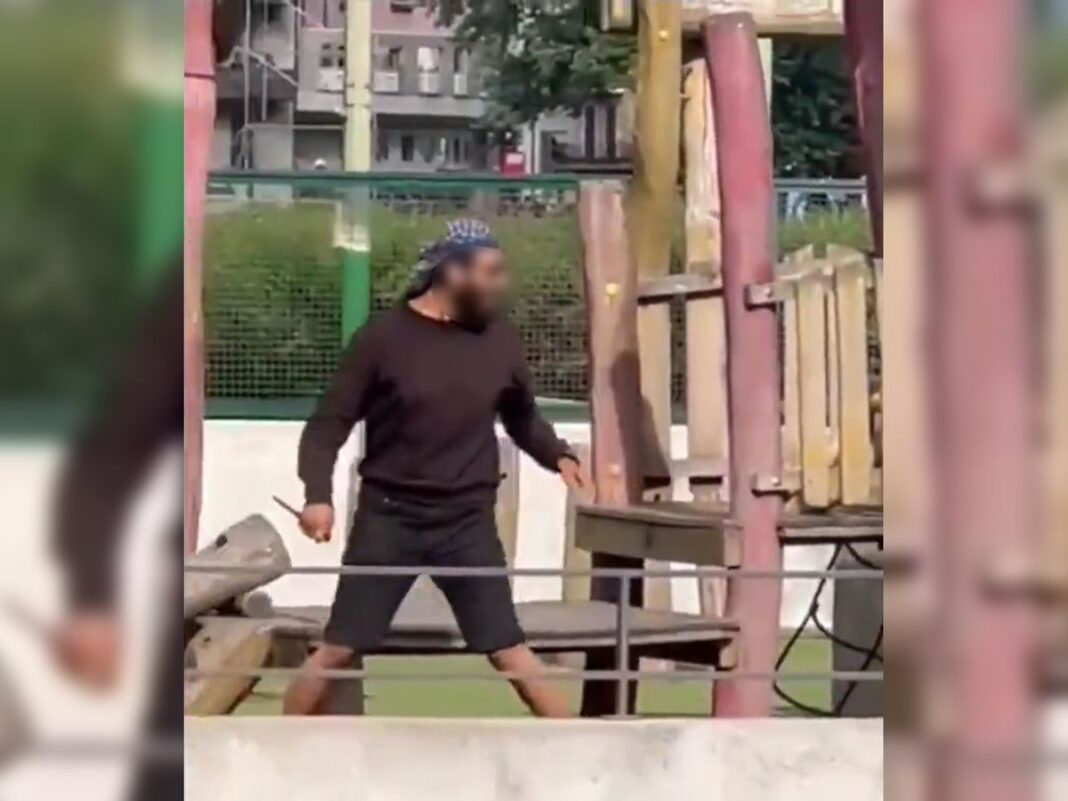 France : un refugié blesse 6 personnes, dont 4 enfants dans une attaque au couteau Homme armé avec un couteau dans un parc urbain en France.