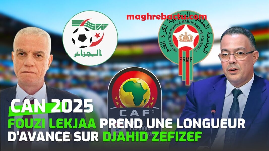 Fouzi Lekjaa met fin au suspense « la CAN 2025 aura lieu au Maroc » (Vidéo) Fouzi Lekjaa et Djahid Zefizef lors d'une conférence de presse.