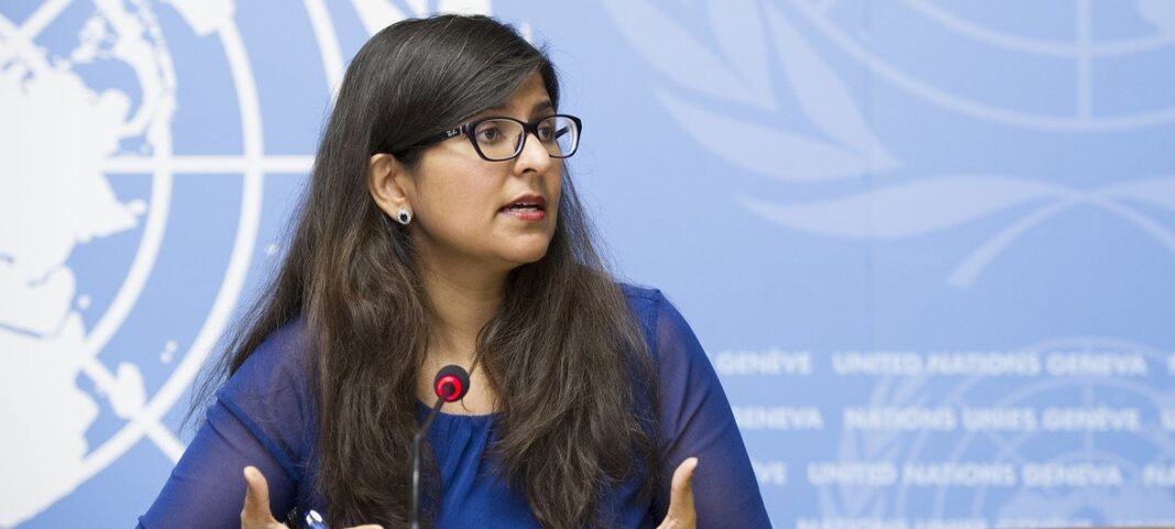 Mort de Nahel en France : l’ONU réagit, plus sérieuse que jamais (La France apostrophée) Représentante de l'ONU parlant lors d'une conférence internationale.