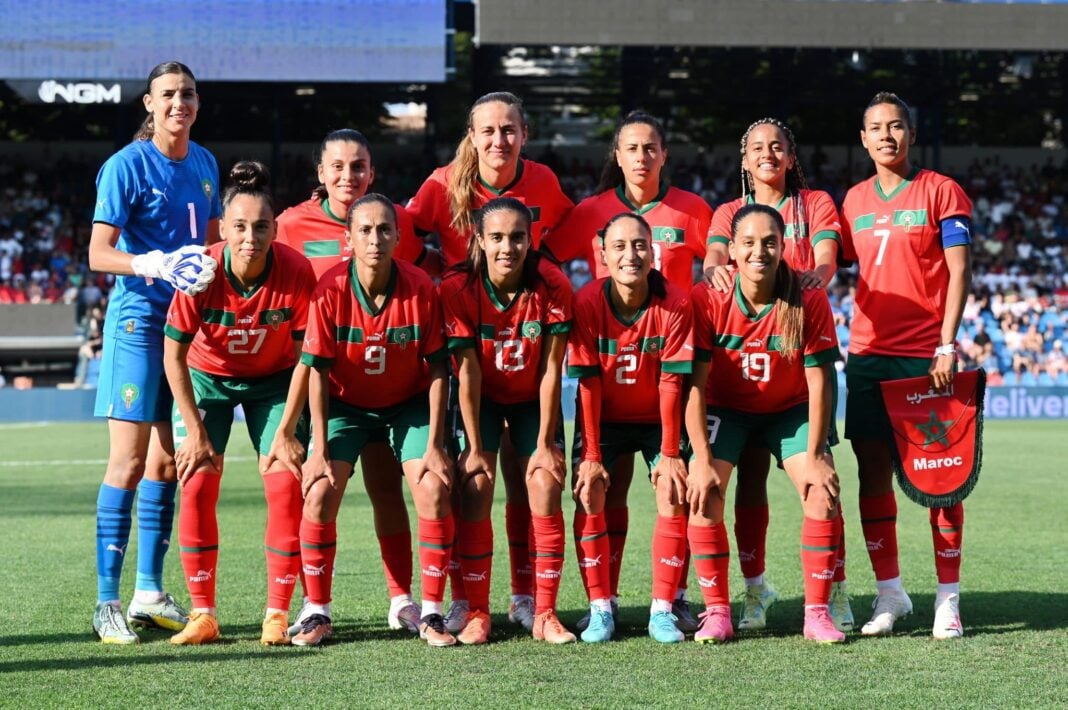 Équipe féminine du Maroc de football L'équipe féminine du Maroc avant un match de la Coupe du monde.