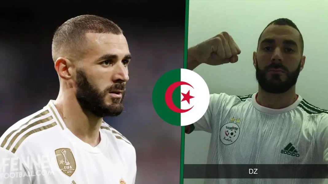 Incendies : Benzema auteur d’un magnifique geste envers l’Algérie Benzema et un supporter algérien en tenue sportive.