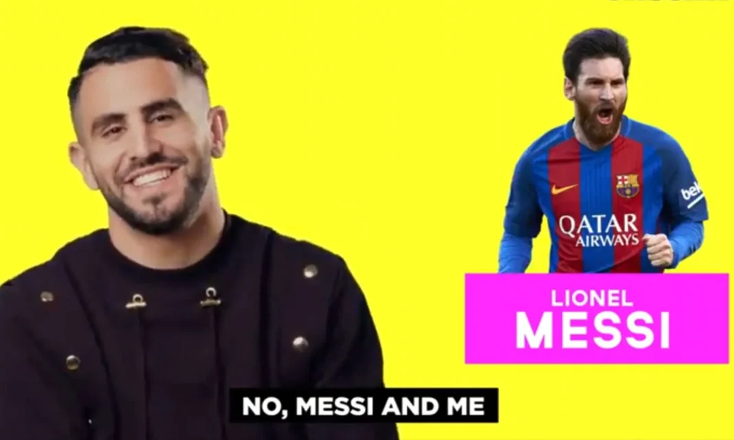 Leo Messi et Riyad Mahrez ensemble dans une même équipe de football ? Lionel Messi et Riyad Mahrez dans une équipe de football.