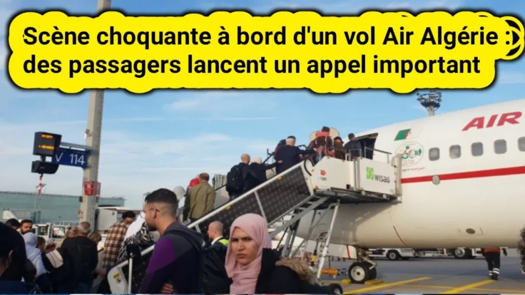 Passagers en colère lors d’un vol Air Algérie, scène choquante à bord.