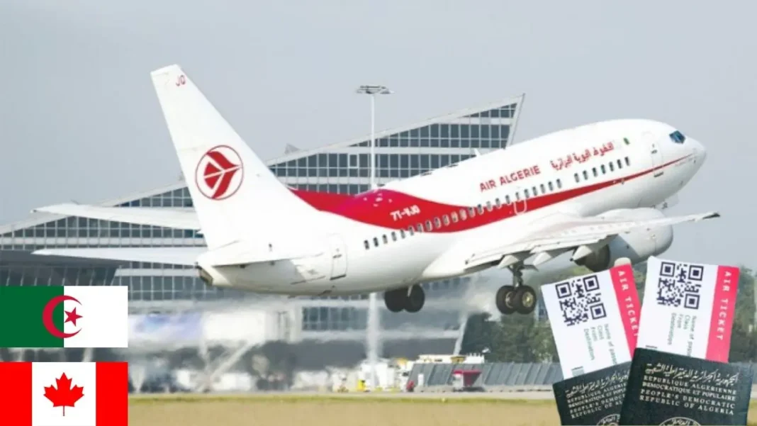 Avion Air Algérie décollant pour Montréal, Algérie.