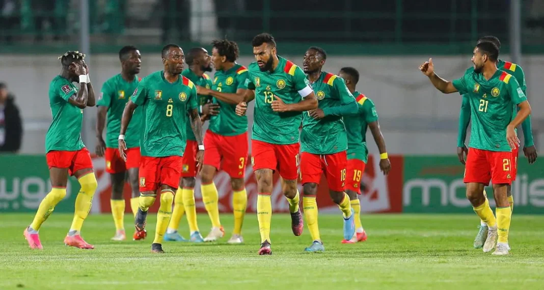 Équipe nationale de football du Maroc Les joueurs marocains célèbrent une victoire lors des éliminatoires de la CAN 2023.