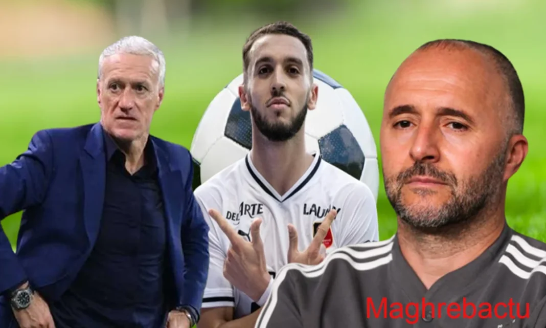 Situation ambiguë pour Amine Gouiri : Didier Deschamps sur la sellette Amine Gouiri avec Didier Deschamps et un autre entraîneur.