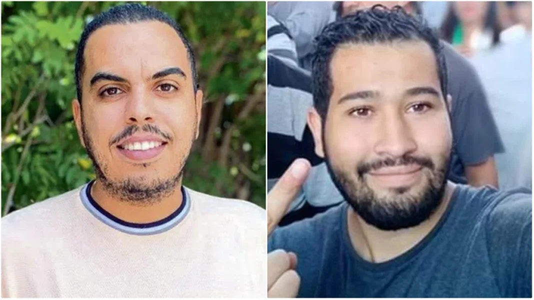 Algérie : deux ans de prison ferme pour les journalistes Mustapha Bendjama et Raouf Farrah Portrait de deux journalistes algériens Mustapha Bendjama et Raouf Farrah.