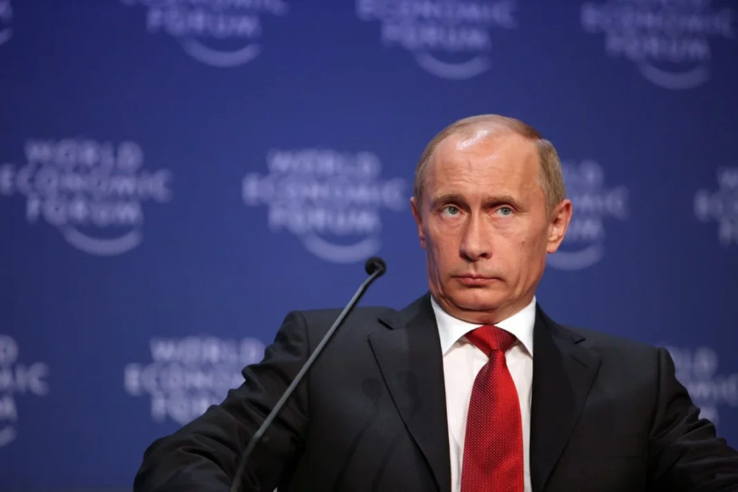 Vladimir Poutine lors du Forum mondial Vladimir Poutine au Forum économique mondial à Davos.