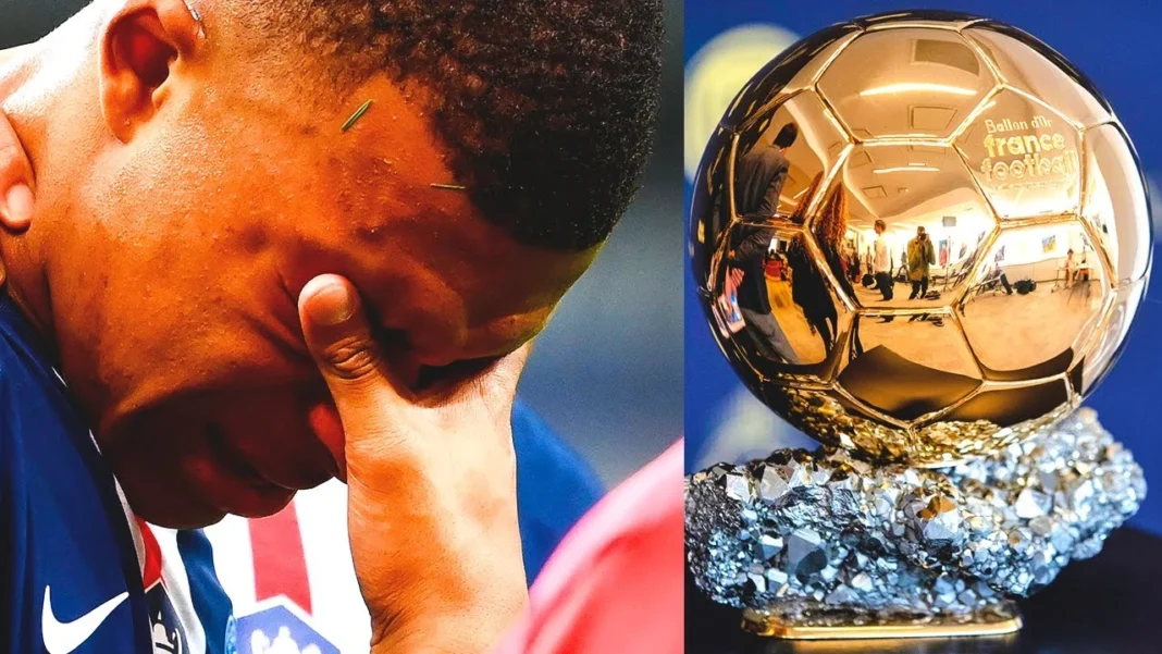 Ballon d’Or 2023: nouvelle désillusion pour Mbappé? Kylian Mbappé en pleurs lors d'une compétition de football.