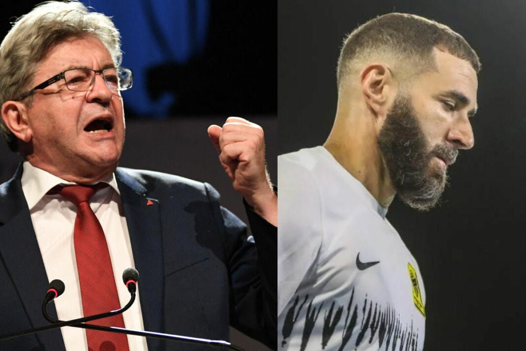 Jean-Luc Mélenchon se dresse aux côtés de Karim Benzema face aux critiques Jean-Luc Mélenchon et Karim Benzema lors d'une rencontre publique.