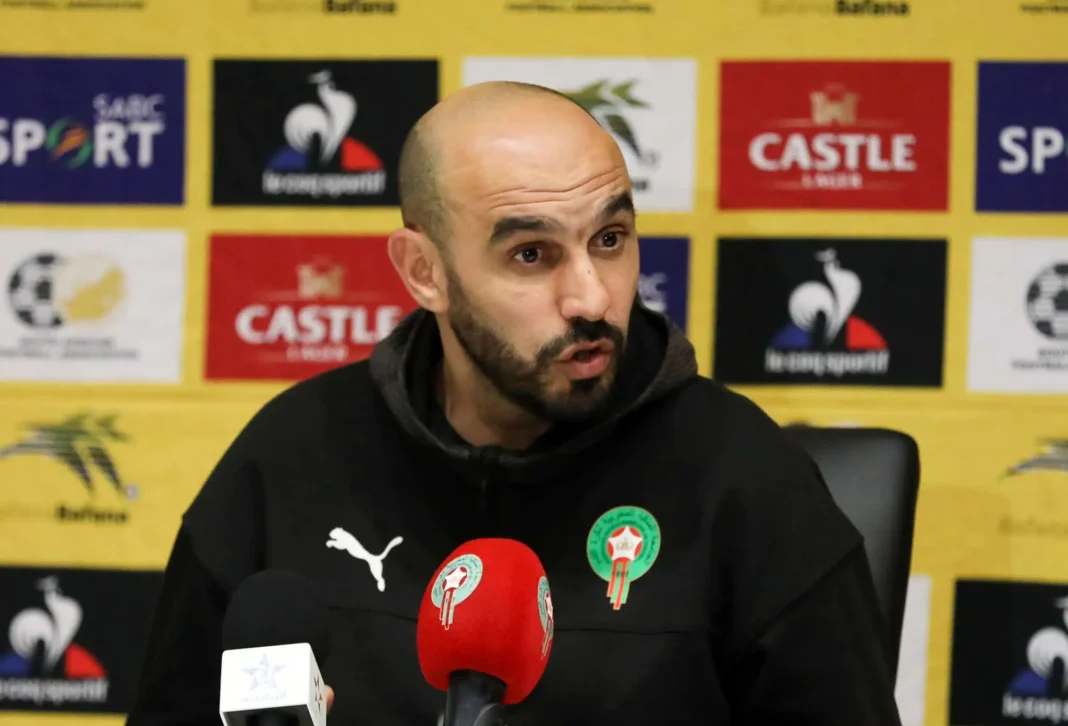 Tirage CAN 2023: les impressions de Walid Regragui Walid Regragui lors d'une conférence de presse pour la CAN 2023.