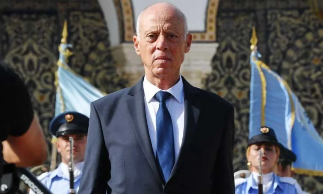 Kais Saied lors d'une cérémonie officielle Kais Saied, président tunisien, lors d'une cérémonie officielle en Tunisie.