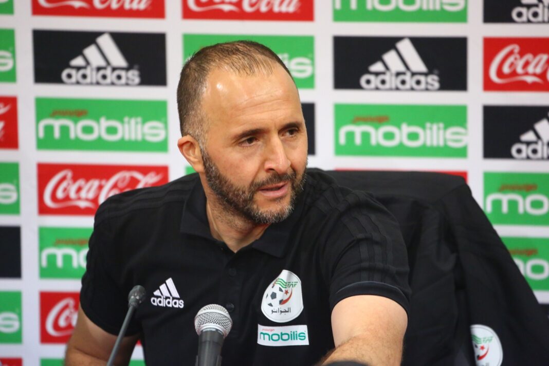 Djamel Belmadi en conférence de presse Djamel Belmadi lors d'une conférence de presse avant la CAN 2023.