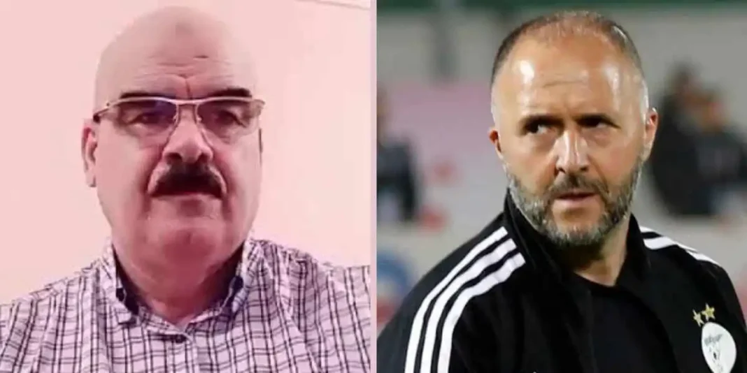 ça n’en finit pas! Hocine Djennad s’en prend de nouveau à Djamel Belmadi Hocine Djennad et Belmadi en conversation lors d'un événement sportif.