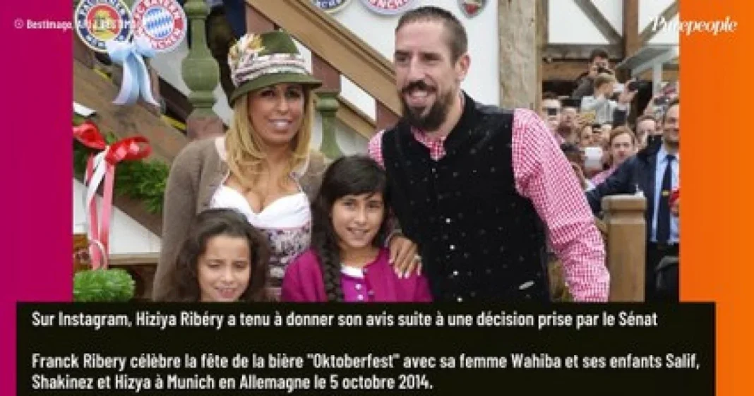 Franck Ribéry avec sa famille lors de l'Oktoberfest à Munich.