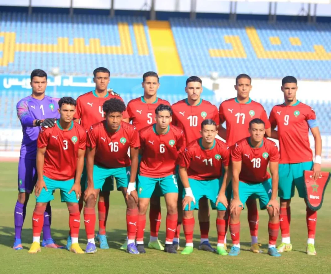 UNAF U20 : Le Maroc brise le rêve des Algériens ! L'équipe U20 du Maroc lors d'un match important.