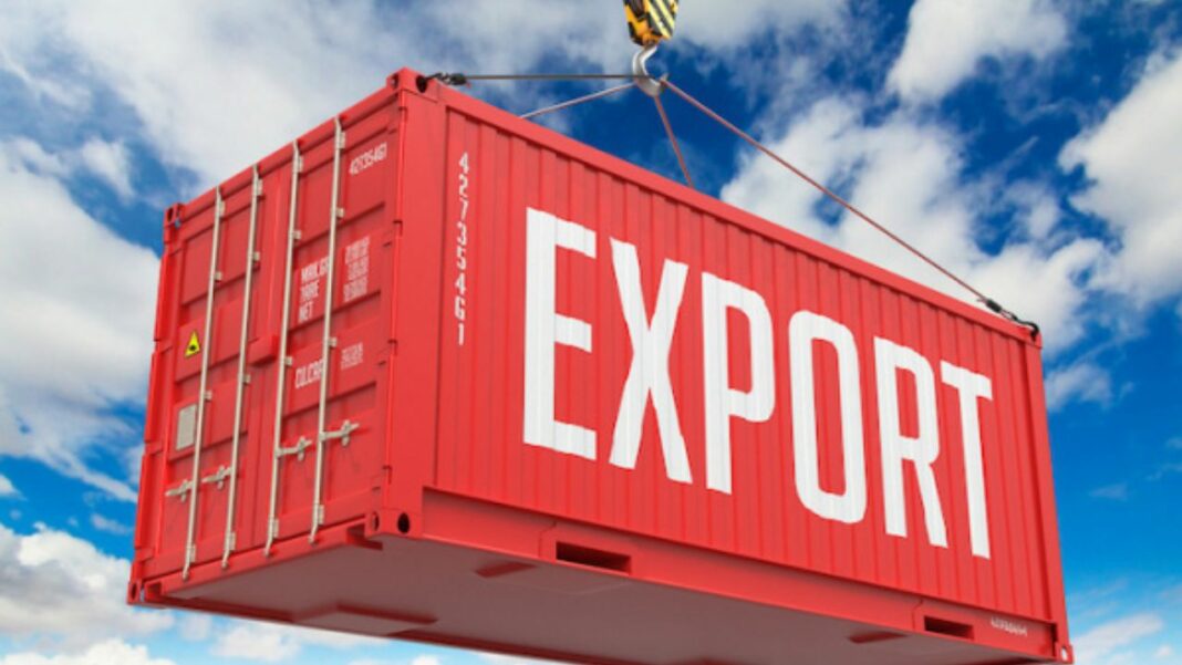 L’Algérie exporte ses médicaments antidiabétiques vers la Libye Conteneur d'exportation rouge sous ciel nuageux.