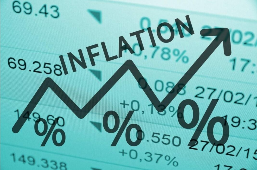 Graphique montrant la hausse de l'inflation en Algérie.