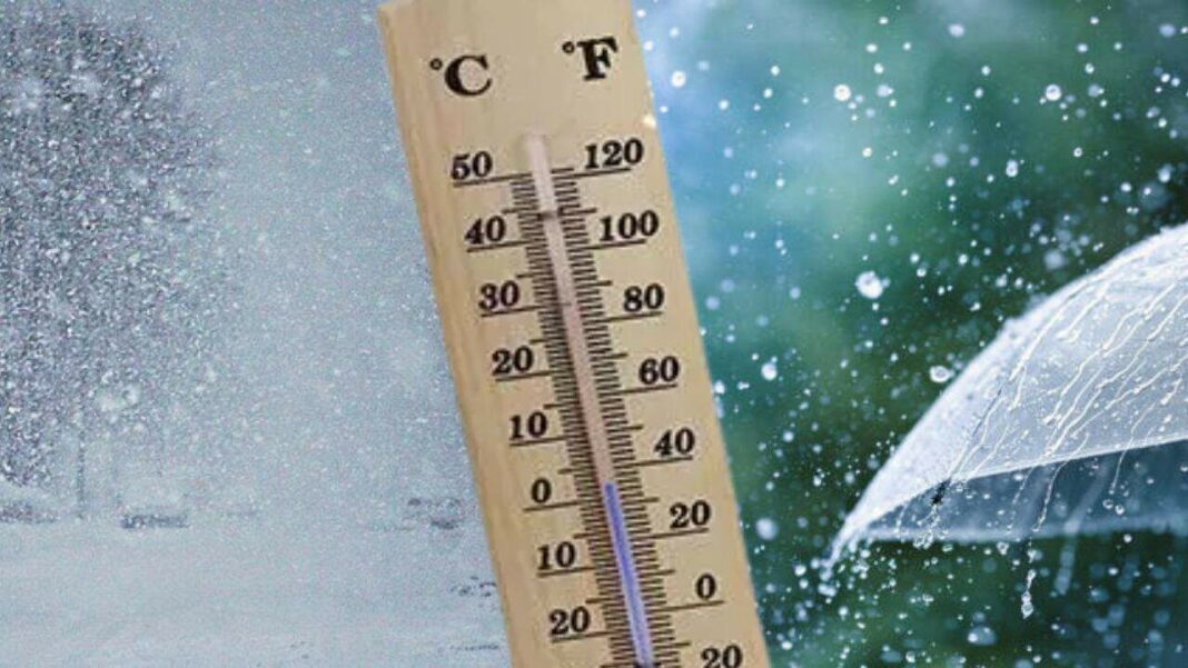 Prévisions Météo Algérie : Une cascade de pluies et une chute thermique attendue dès le 21 novembre Thermomètre indiquant une température froide en hiver.