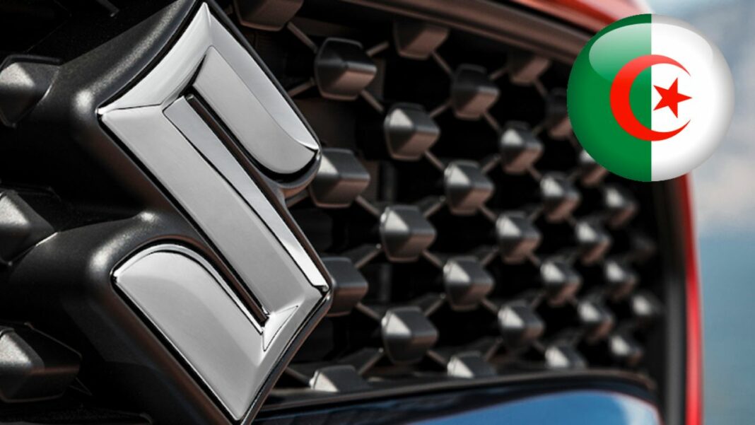 Suzuki Fait son retour en Algérie : Une nouvelle ère pour le marché automobile Logo Suzuki sur une voiture, marché automobile algérien.