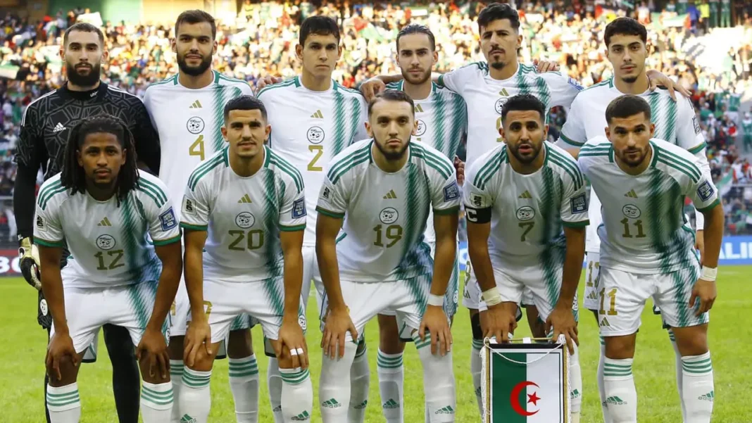 Les joueurs de l'équipe d'Algérie lors d'un match de la CAN 2023.