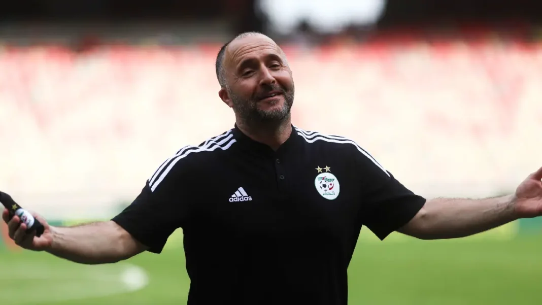 CAN 2023 : « L‘objectif est d’aller le plus loin possible », Djamel Belmadi reste optimiste Djamel Belmadi souriant lors d'une célébration sportive.