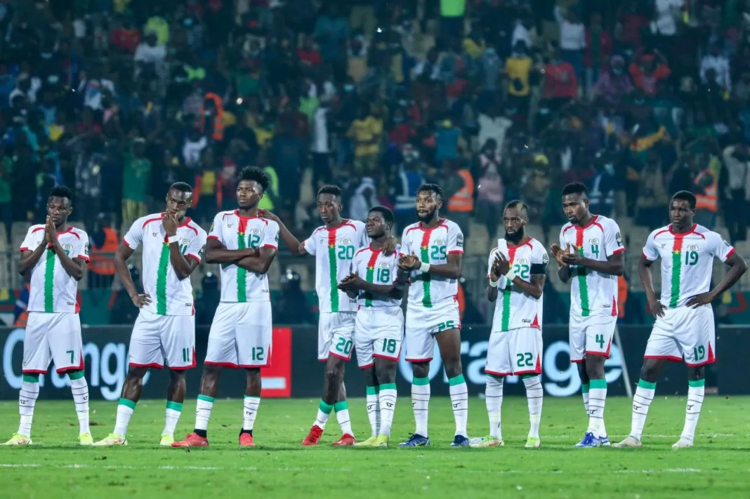 Les joueurs burkinabés lors d'un match de la CAN 2023.