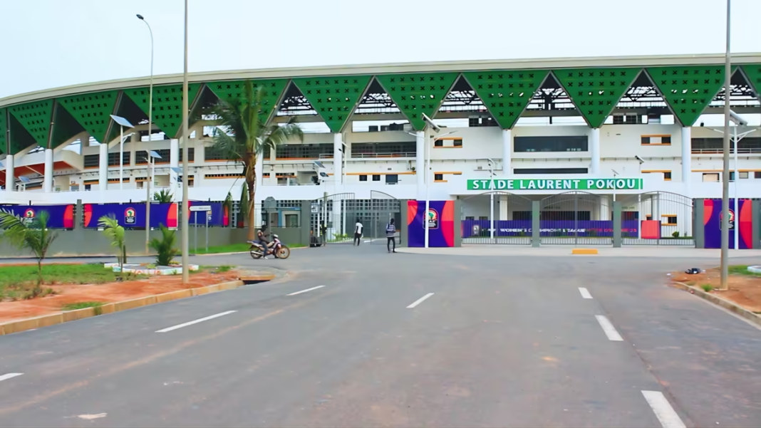 Stade Laurent Pokou à San Pedro, lieu de la CAN 2023.