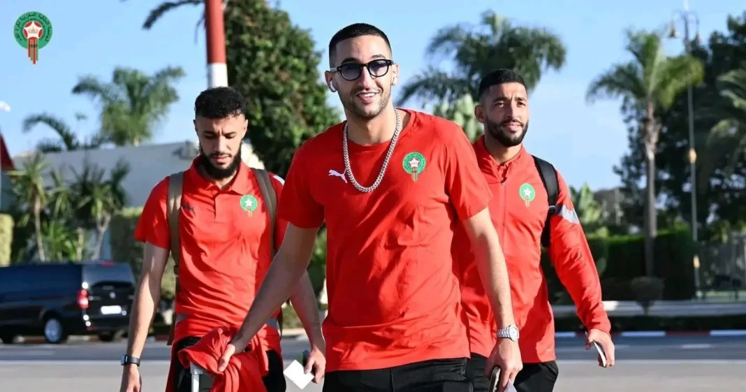 Prépa/CAN 2023 : Maroc vs Gambie, un match test pour les Lions de l’Atlas Équipe nationale marocaine de football arrivant pour le match test.
