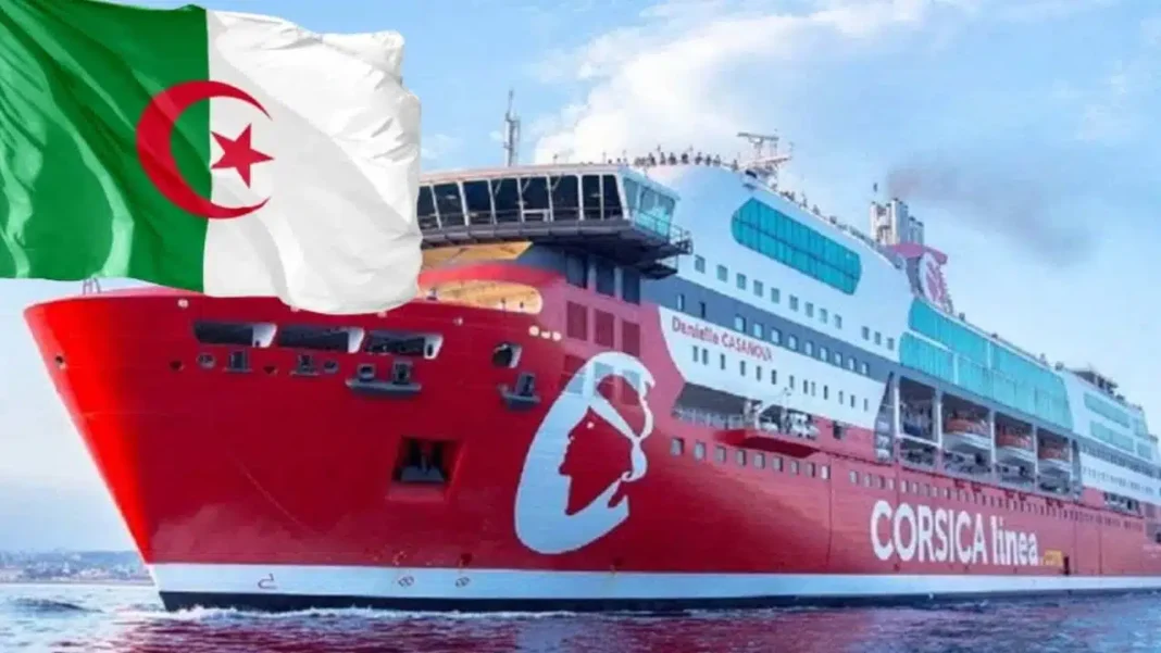 Traversées vers l’Algérie avec Corsica Linea : ouverture des réservations pour l’après-saison Ferry Corsica Linea avec drapeau algérien à bord.