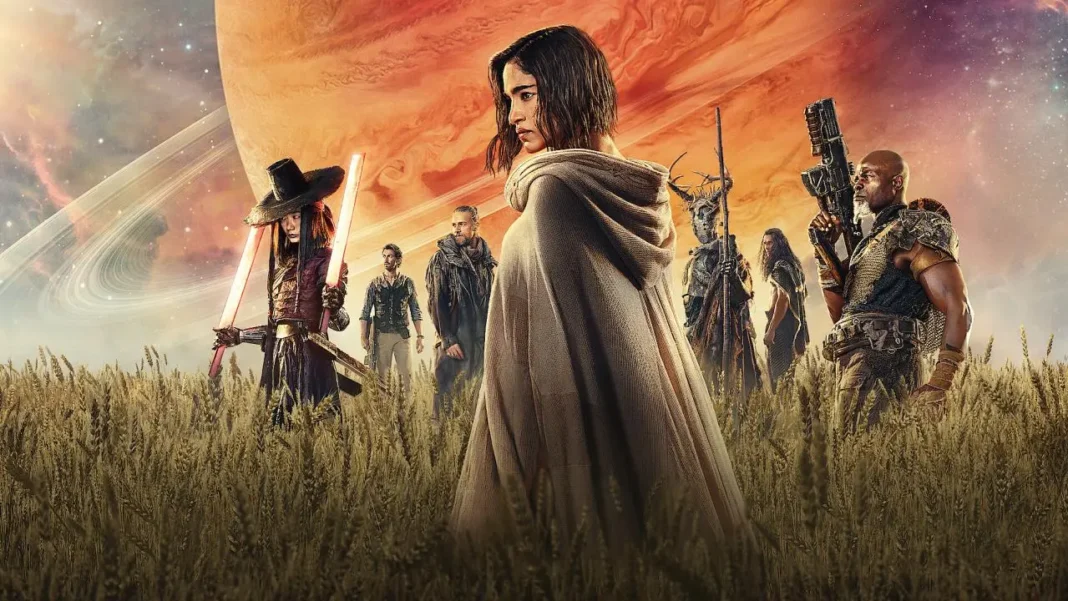 Révélation Cosmique : Sofia Boutella Brille dans le Space Opera Épique de Zack Snyder, ‘Rebel Moon’ ! Sofia Boutella et personnages dans un décor de science-fiction.
