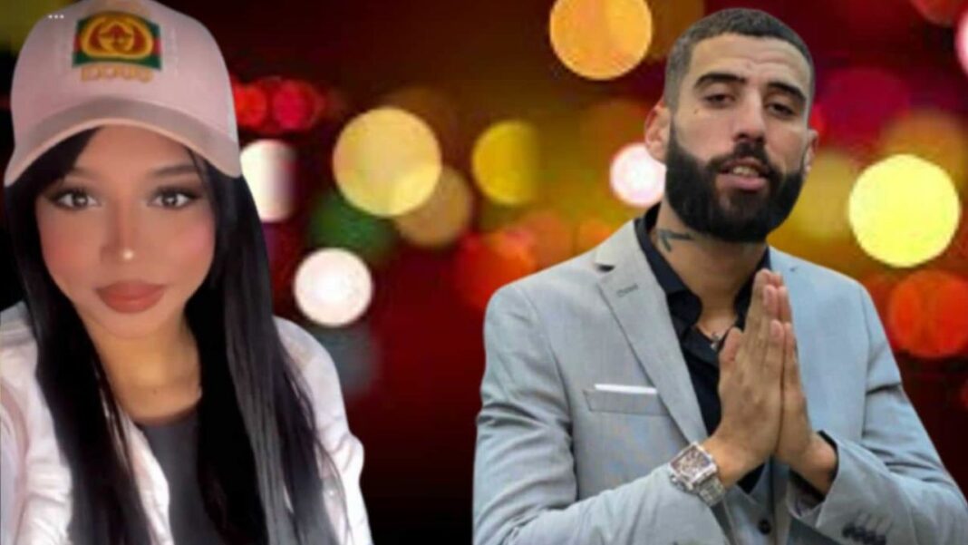 Yasmine, une source d’inspiration : Le puissant message derrière son choix du Hijab Jeune femme portant un hijab, homme priant en arrière-plan.