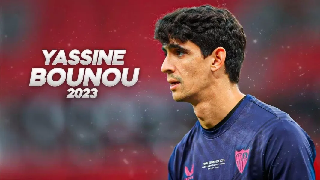Yassine Bounou, gardien d’exception : sacré meilleur gardien Africain aux CAF Awards 2023 Yassine Bounou en action, gardien de but marocain, lors des CAF Awards 2023.