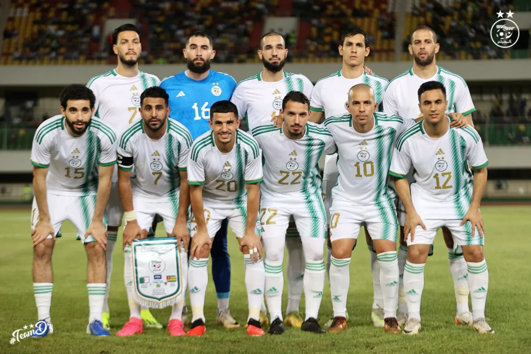 L'équipe d'Algérie lors d'un match de la CAN 2023.