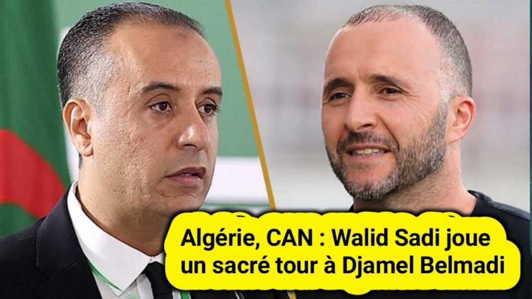 Djamel Belmadi crée la surprise en faisant volte-face « Je vais rester malgré les tensions à la FAF » Walid Sadi et Djamel Belmadi lors d'une rencontre officielle.