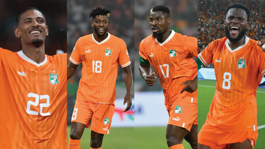 CAN 2023 : Sanctions infligées à la FIF par la CAF – Les raisons Équipe de Côte d'Ivoire en célébration après leur victoire au CAN 2023.