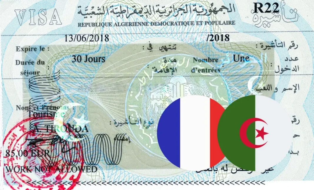 Délivrance de visas à des enfants de pieds-noirs : l’Algérie oppose un non catégorique Visa algérien pour enfants pieds-noirs, délivrance officielle, document officiel.
