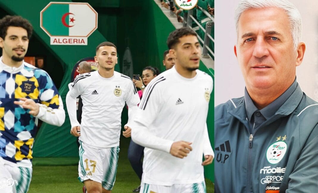 Petkovic annonce une mauvaise nouvelle après la victoire de l’équipe d’Algérie Joueurs de l'équipe d'Algérie en tenue officielle sur le terrain.