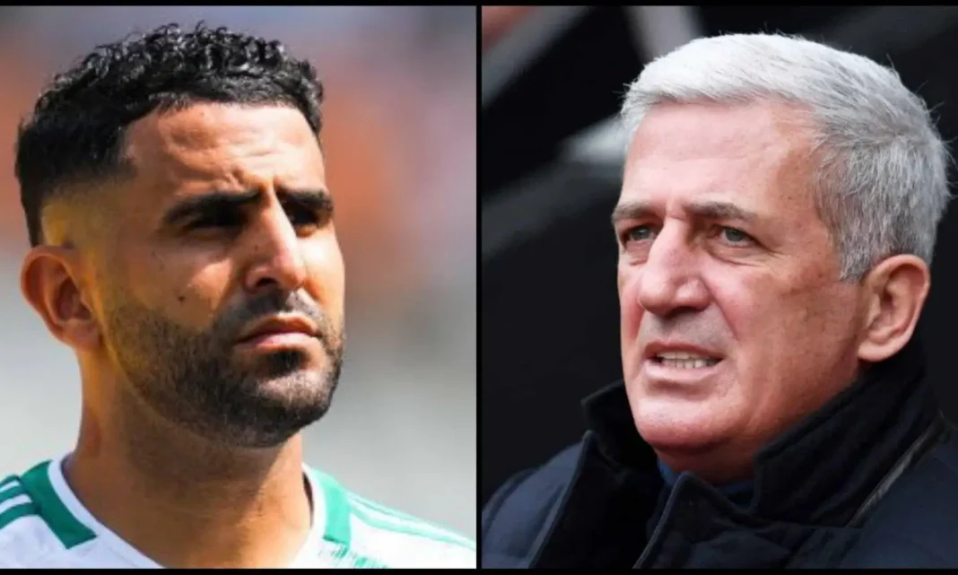 Riyad Mahrez et Vladimir Petkovic Riyad Mahrez et Vladimir Petkovic lors d'une rencontre sportive.
