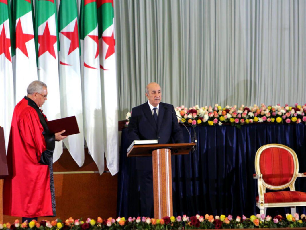 Président algérien lors d'une cérémonie officielle.