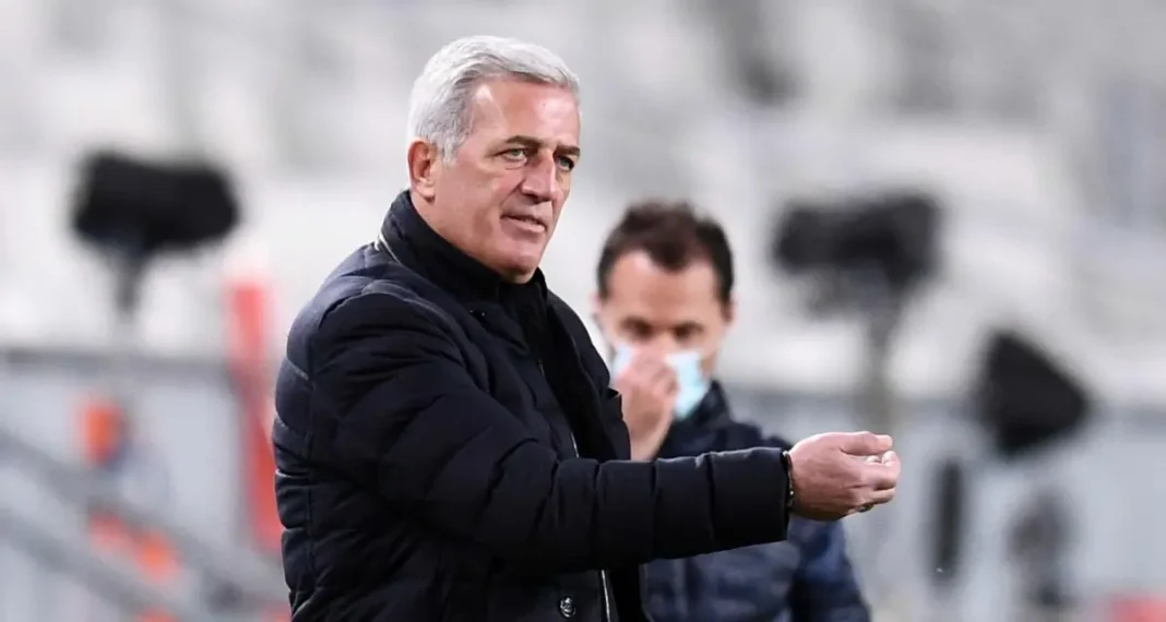 Vladimir Petkovic annoncera sa première liste le… Vladimir Petkovic lors d'une conférence de presse sportive.