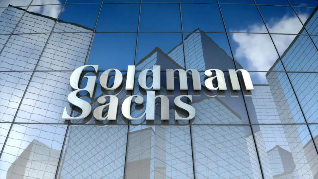 Analyse sur IBERDROLA SA : Goldman Sachs Maintient son Opinion Acheteuse Logo de Goldman Sachs sur un bâtiment en verre moderne.