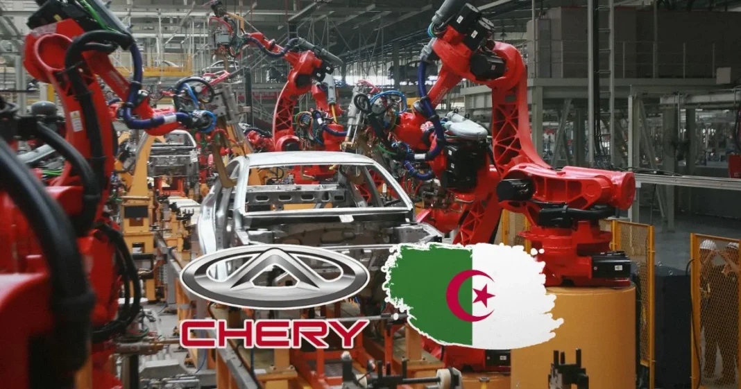 Usine Chery en Algérie en construction Ligne de production de voitures Chery en Algérie en cours d'installation.