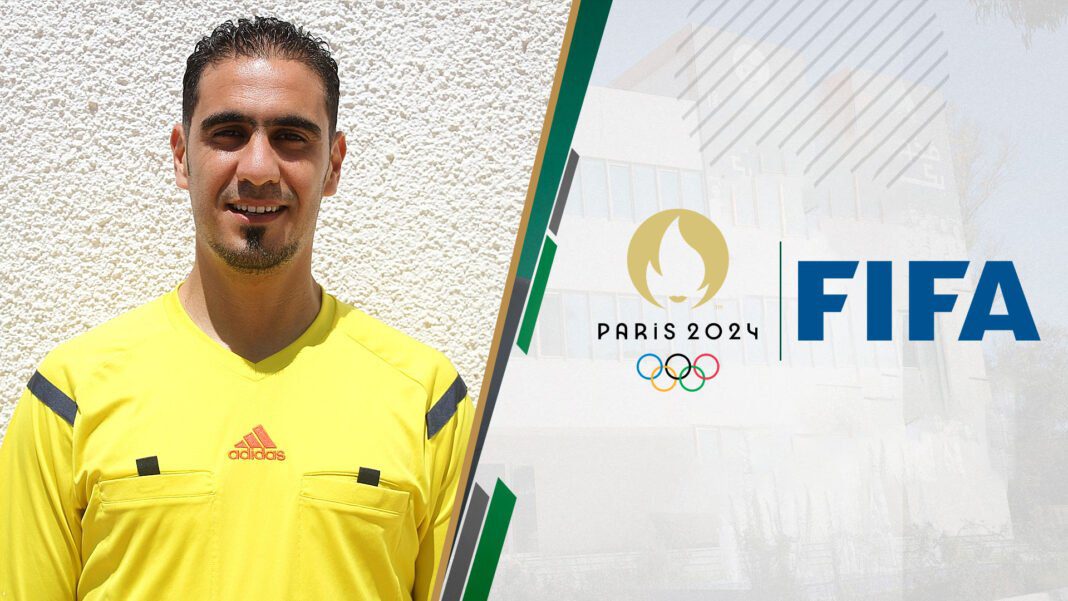 Lahlou Benbraham arbitre algérien JO 2024 Lahlou Benbraham, arbitre algérien retenu pour la VAR aux JO 2024.