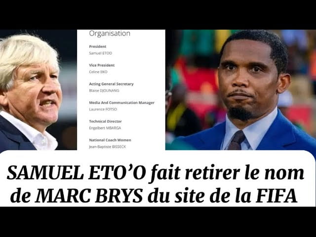 Marc Brys retiré par la FIFA : le football camerounais est en crise !